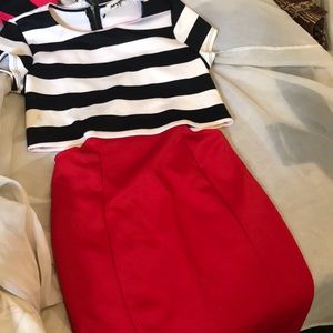 Bodycon dress with cutouts at the waist